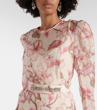 Zimmermann Matchmaker floral linen and silk midi dress