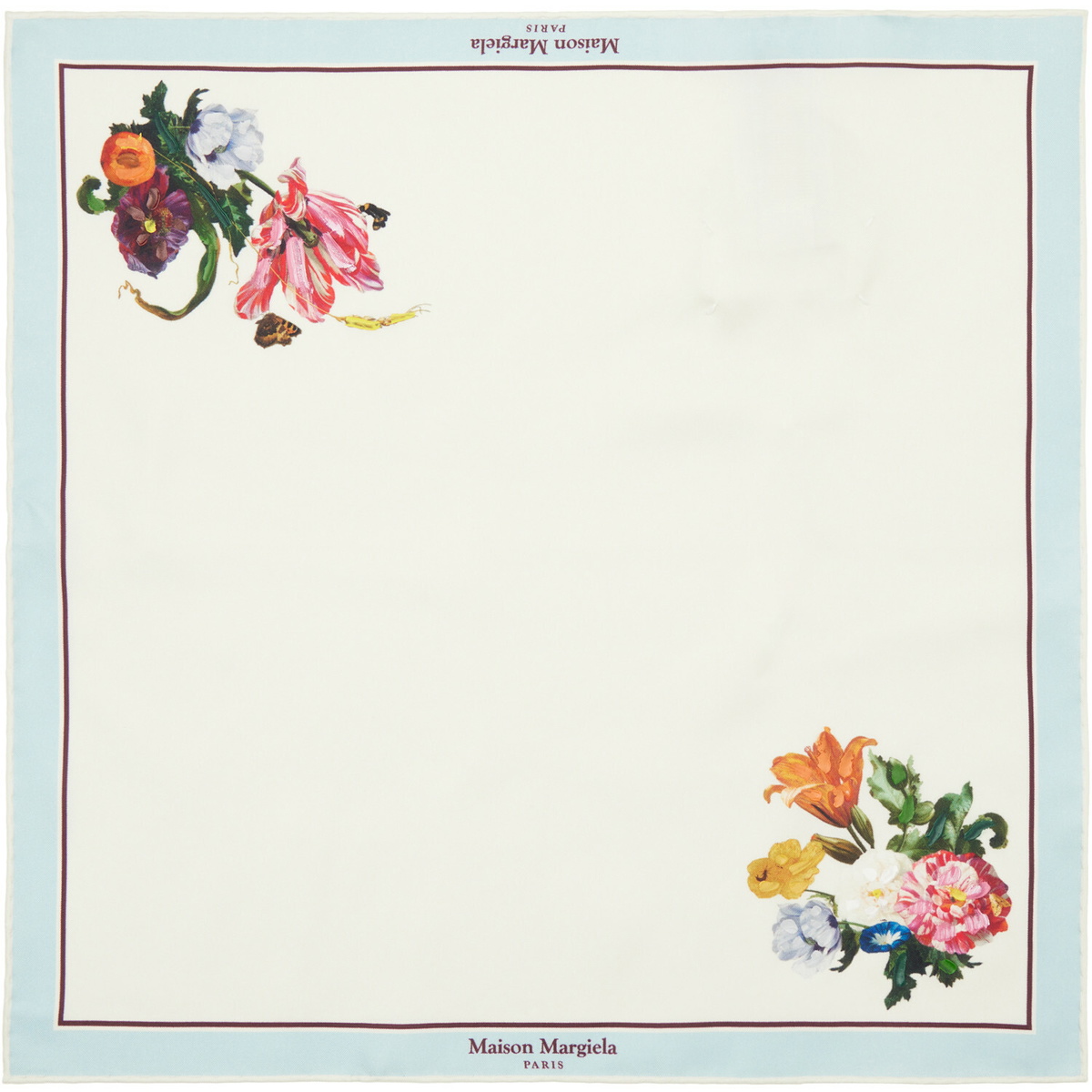 Maison Margiela White Silk Scarf