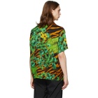 Versace Jeans Couture Multicolor Tiger and Palm Short Sleeve Shirt