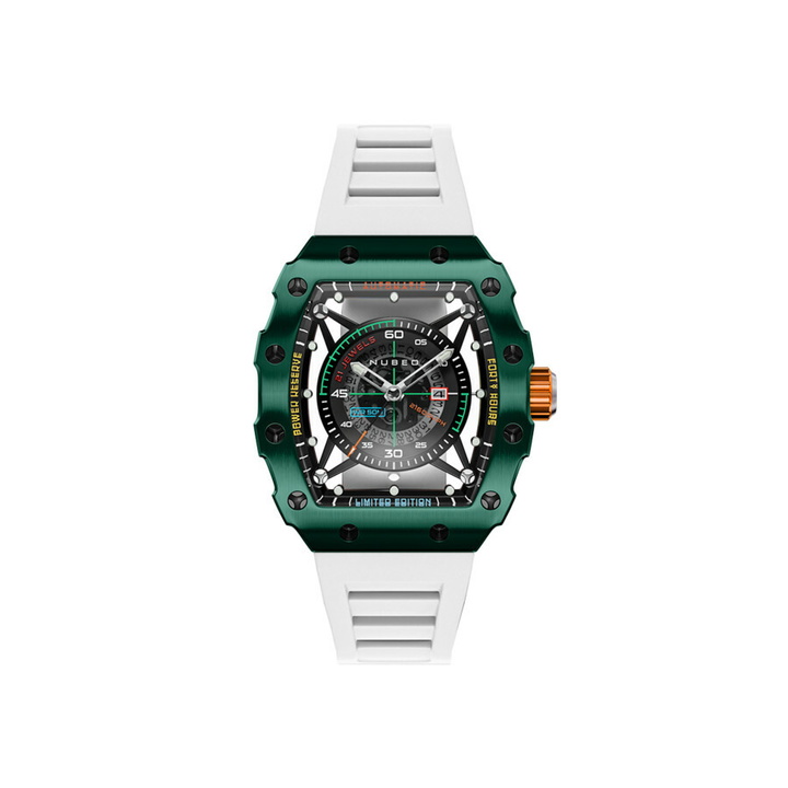 Photo: Nubeo Huygens Black Dial Mens Watch NB-6080-05