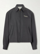 Visvim - Kluane Logo-Embroidered Wool and Silk-Blend Blouson Jacket - Gray