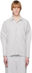 Homme Plissé Issey Miyake Gray Basics Cardigan