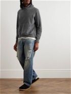 Remi Relief - Distressed Cotton-Jersey Hoodie - Gray