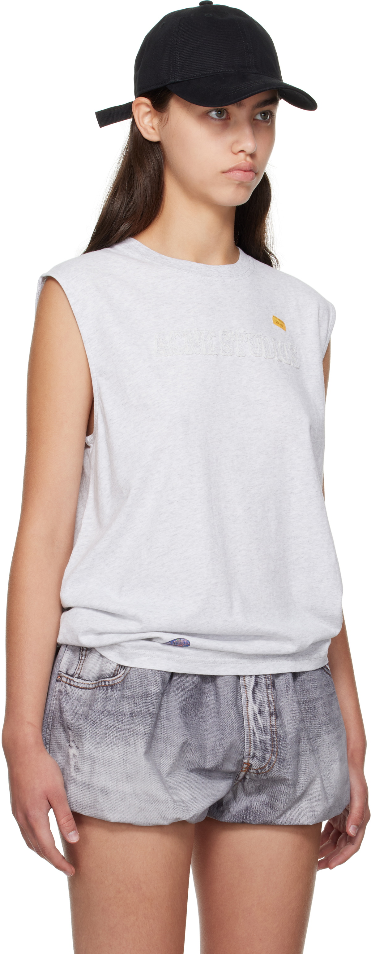 Acne Studios Gray Logo Tank Top