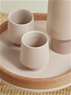 Brunello Cucinelli - Ceramic Carafe, Cups and Walnut-Trimmed Tray Set