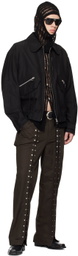 NVRFRGT Black Semi-Sheer Cardigan