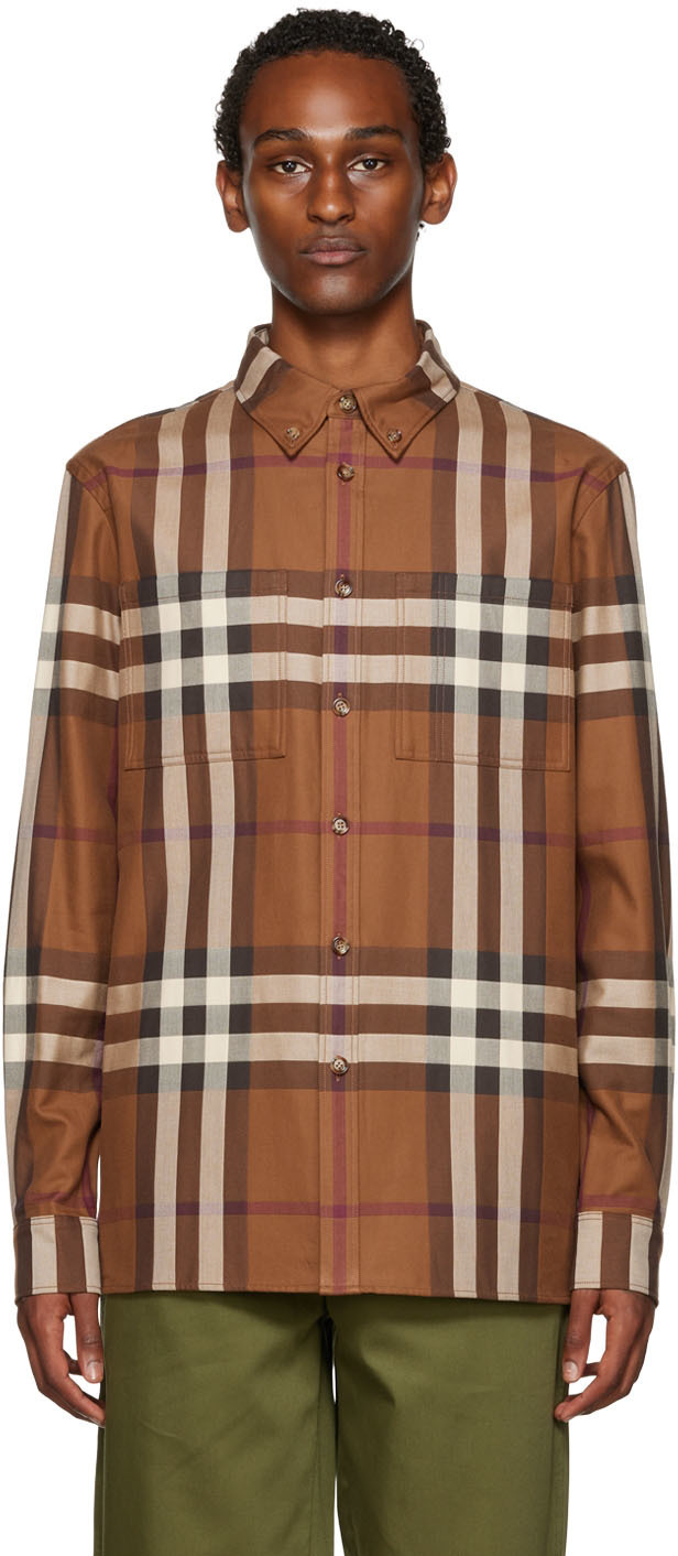 Burberry Brown Treharris Shirt Burberry Burberry Brown Treharris Shirt Burberry