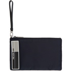 Prada Blue Nylon Logo Pouch