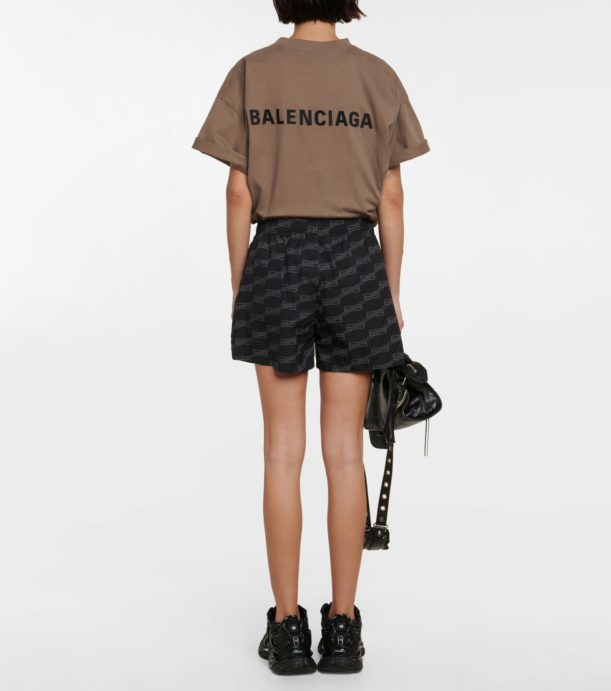 Balenciaga - BB printed cotton shorts Balenciaga