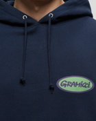 Gramicci Gramicci Oval Hooded Sweatshirt Blue - Mens - Hoodies