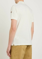 Moncler Logo-appliquéd Piqué Cotton Polo Shirt White