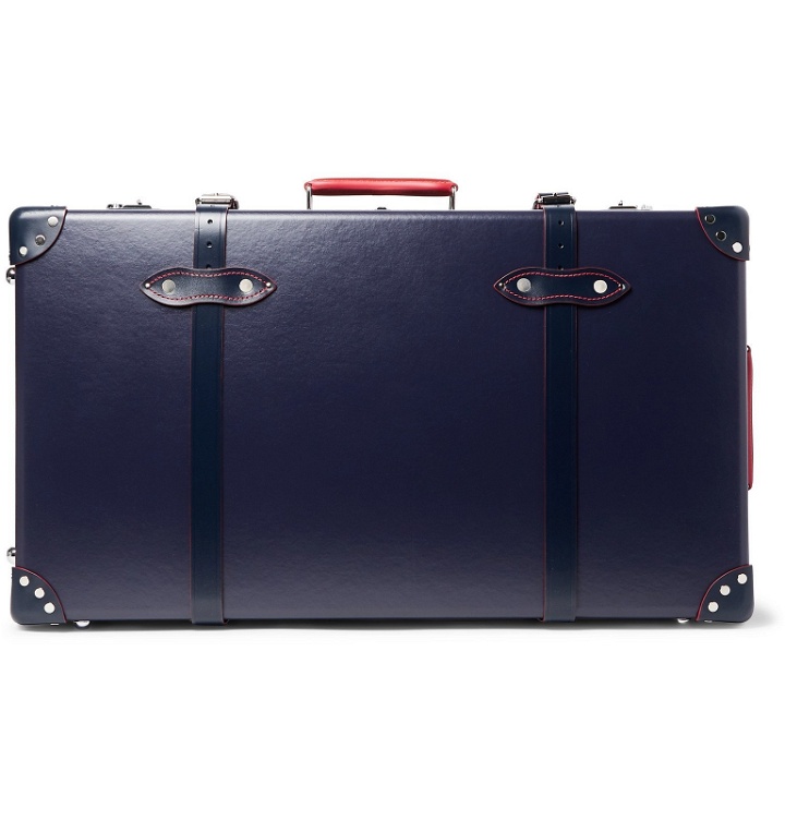 Photo: Globe-Trotter - St Moritz 30" Leather-Trimmed Trolley Case - Blue