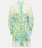 Zimmermann Raie printed linen minidress