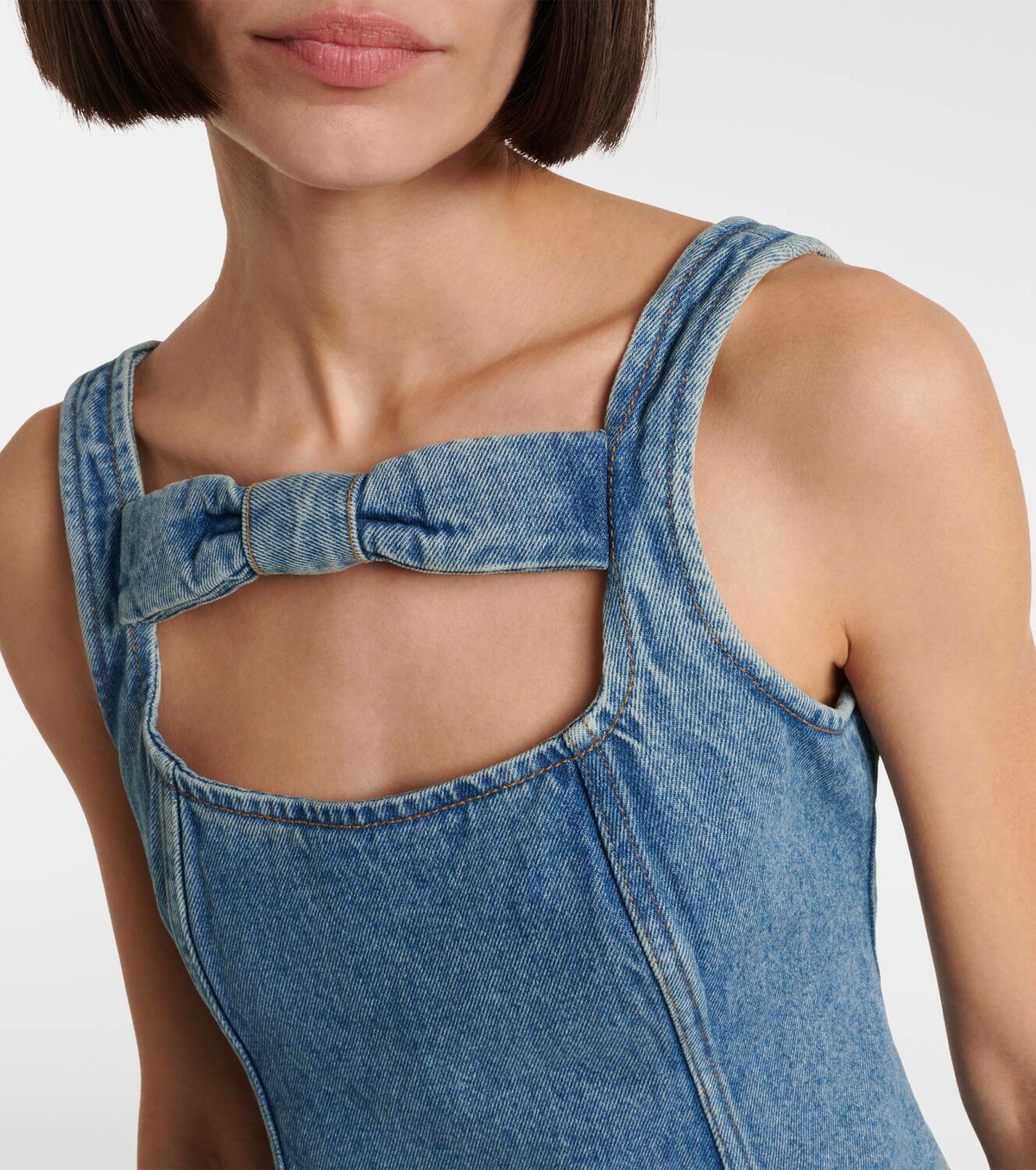 Nina Ricci Bow-detail denim minidress