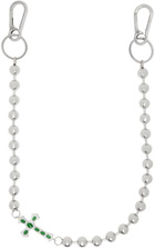 VEERT White Gold 'The Ball Cross' Keychain