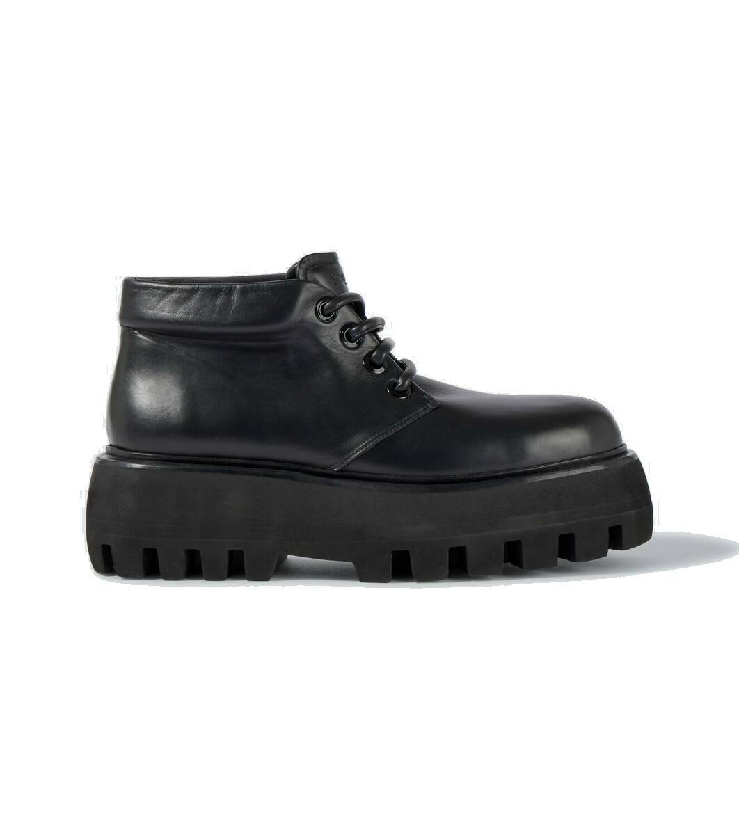 【関税込み】Rubber boots - Alexander McQueen - Leather - Bla Rubber boots - Alexander McQueen - Leather - Black