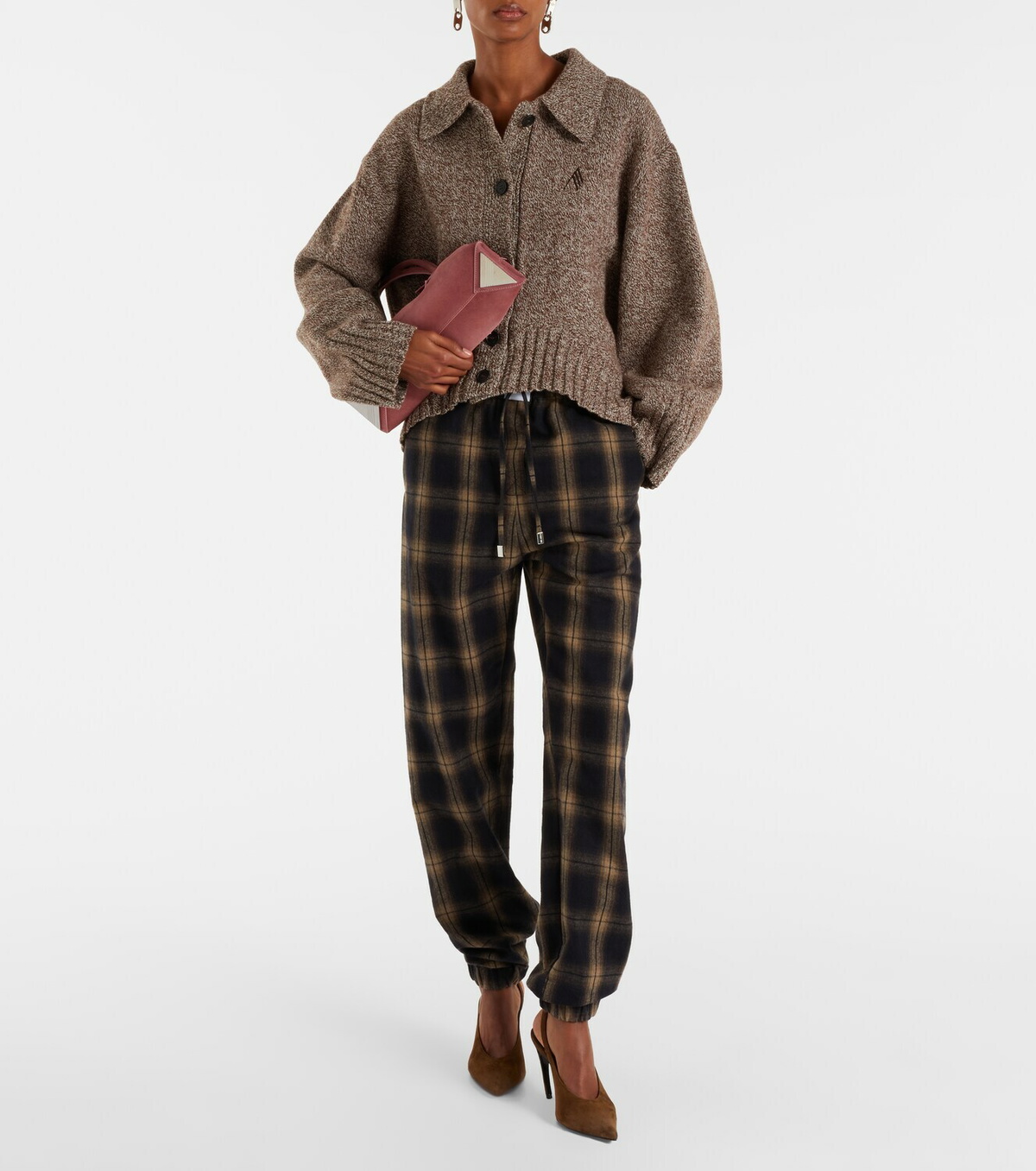 The Attico Checked cotton sweatpants