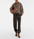 The Attico Checked cotton sweatpants