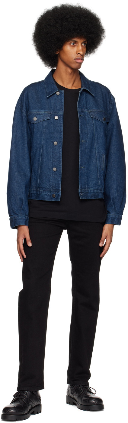 Filippa K Black Heavy Crewneck T-Shirt