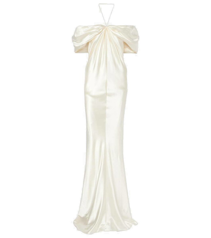 Photo: Danielle Frankel Bridal Cleo wool and silk gown