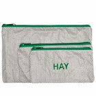 HAY Candy Mono Wash Bag - Flat Set of 3 in Grey 