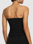 MAGDA BUTRYM Strapless Wool Blend Corset Top