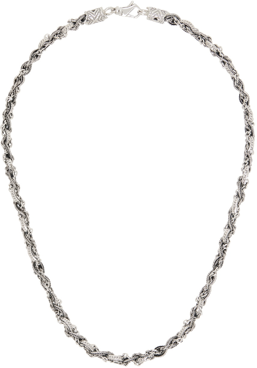 Emanuele Bicocchi Silver Small Round Braid Bracelet Emanuele Bicocchi