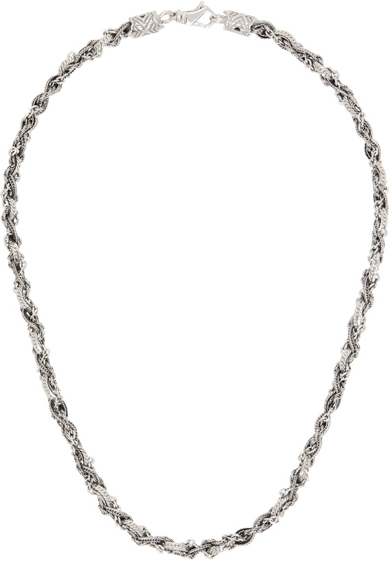 Photo: Emanuele Bicocchi Silver Small Round Braid Necklace