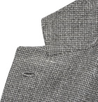 Kiton - Grey Slim-Fit Unstructured Micro-Puppytooth Cashmere, Linen and Silk-Blend Suit Jacket - Gray
