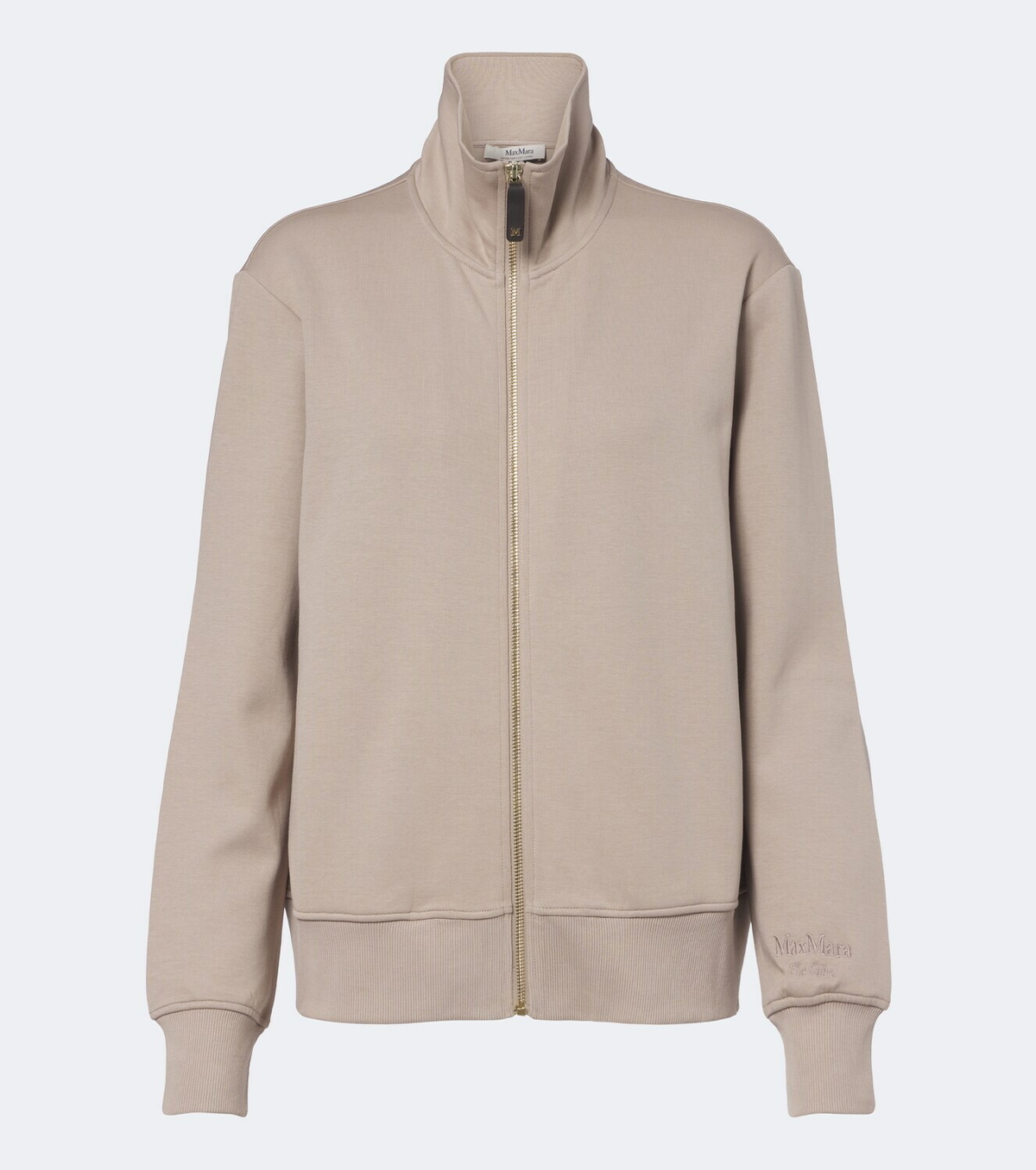 'S Max Mara Cotton-blend zip-up sweatshirt