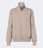 'S Max Mara Cotton-blend zip-up sweatshirt