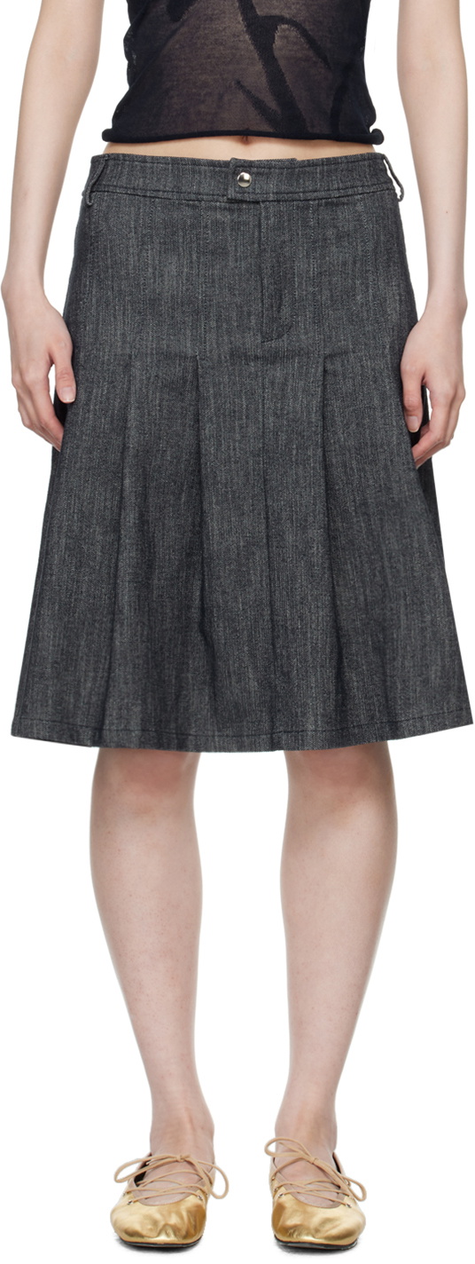 Paloma Wool Gray Lai Midi Skirt