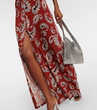 Rabanne Paisley jersey long dress