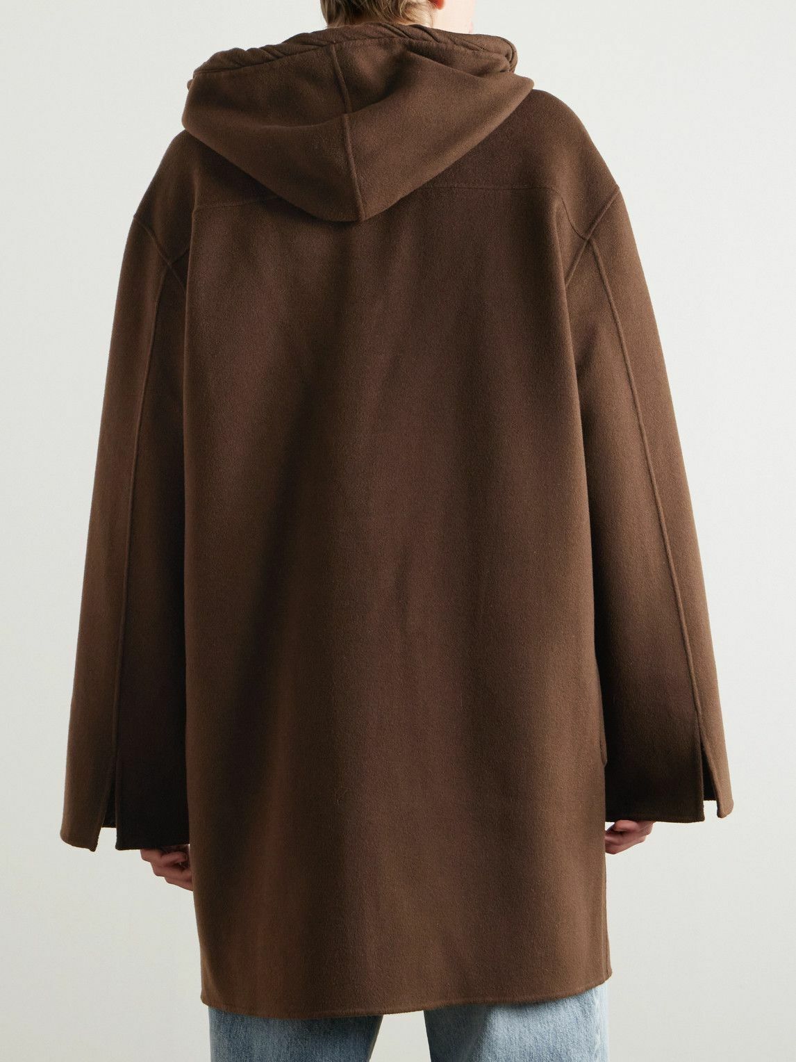 Séfr - Yves Wool-Blend Hooded Coat - Brown