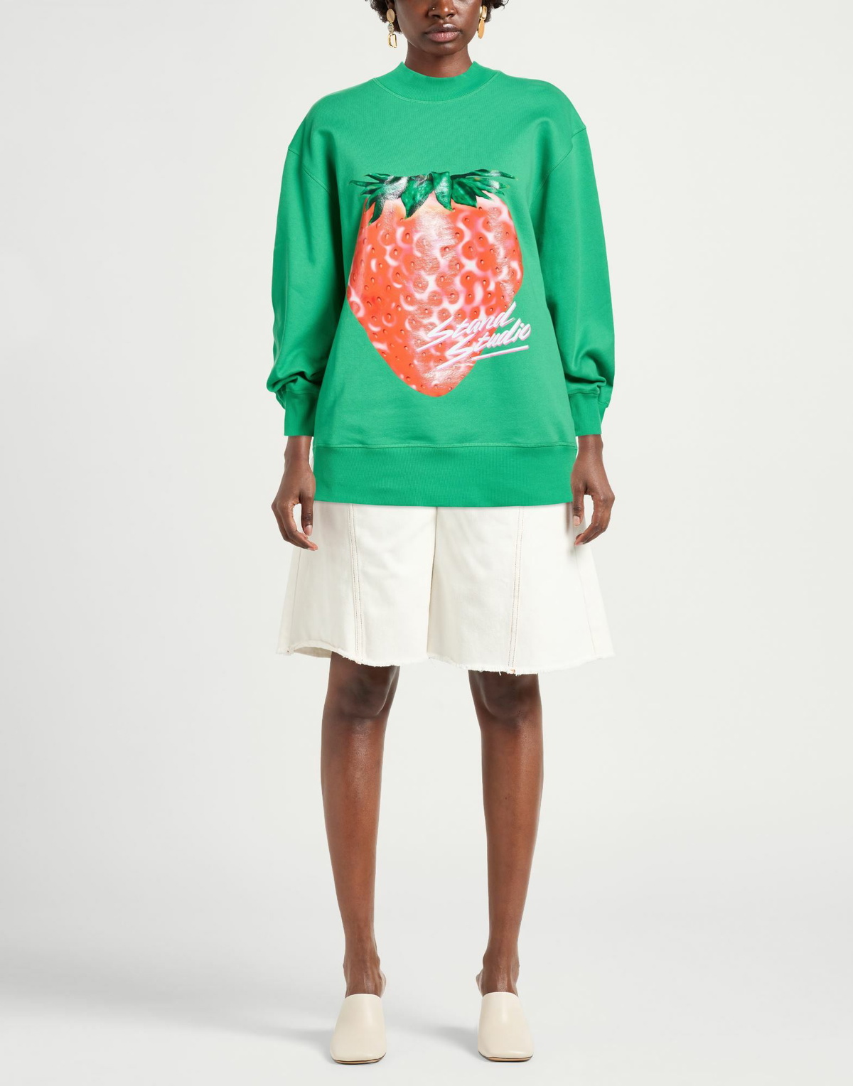 Stand Studio Womens Sweatshirt in Green