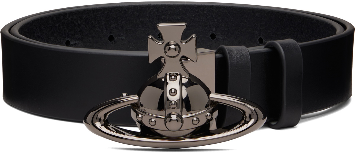 Vivienne Westwood Black Orb Buckle Belt