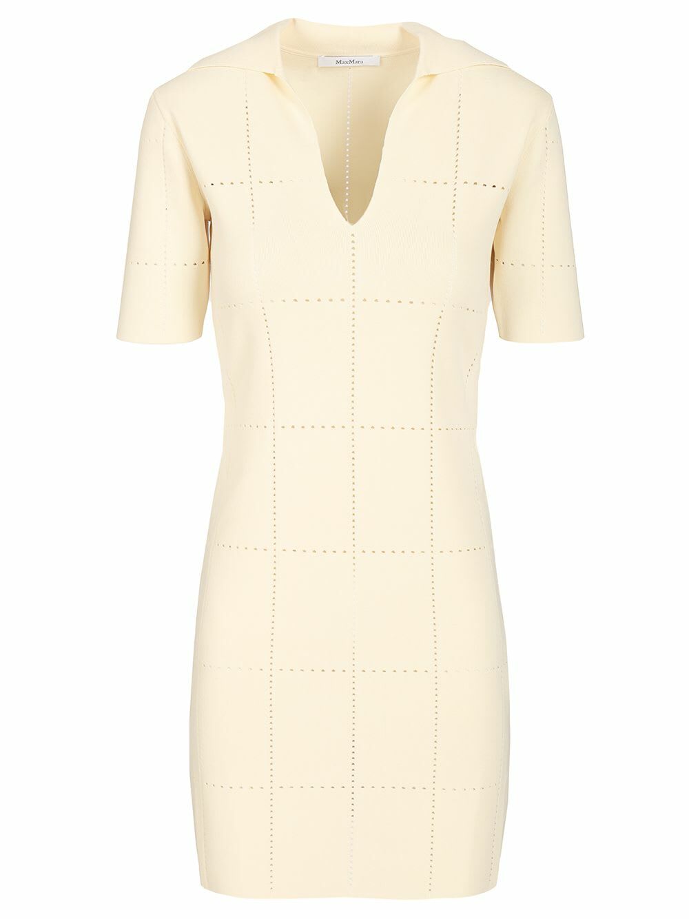 Max Mara White Georgette Calmi Long Dress Max Mara