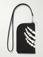 KAPITAL - Thumbs-Up Appliquéd Leather Pouch