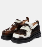 Simone Rocha Heart Toe calf hair platform loafers
