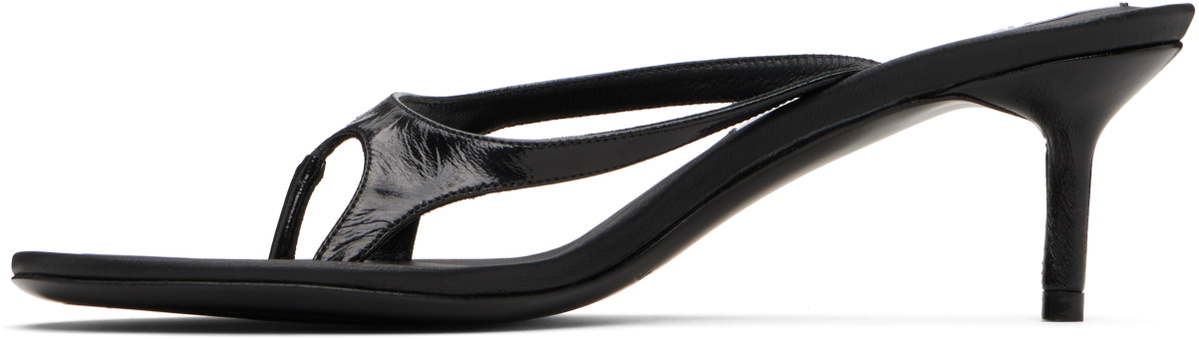 Acne Studios Black Beverly Kitten Lux Midsummer Heeled Sandals