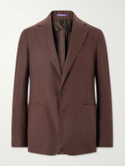 Ralph Lauren Purple label - Silk and Linen-Blend Suit Jacket - Brown