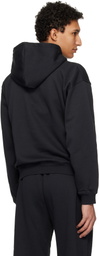 SKIMS Black Fleece Lounge Relaxed Hoodie