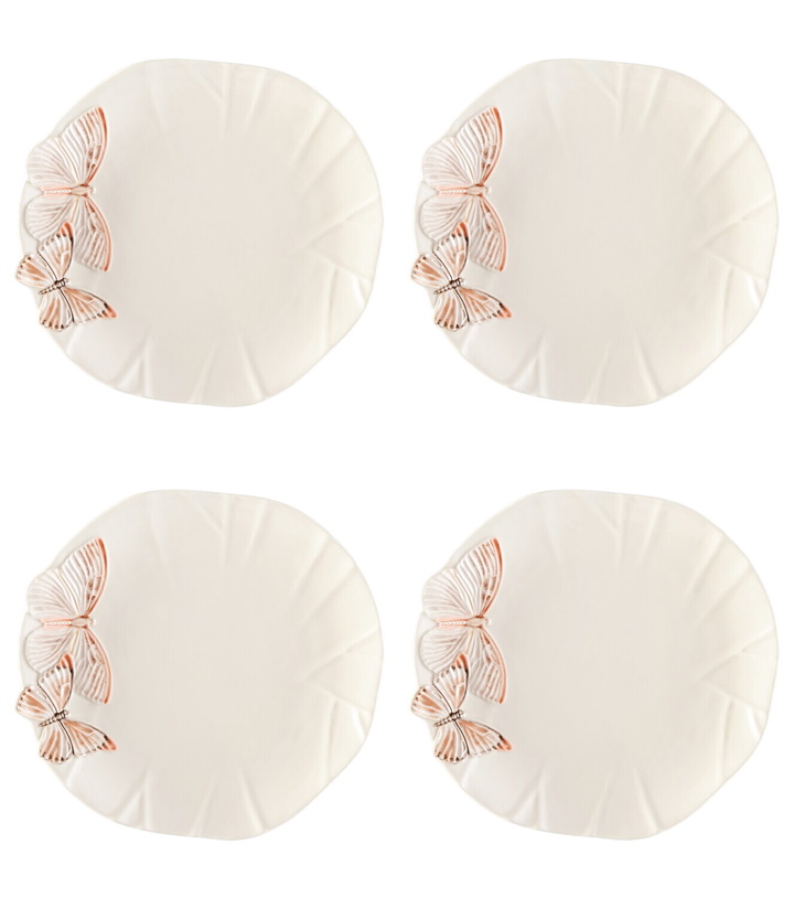 Photo: Bordallo Pinheiro Set of 4 ceramic dinner plates by Claudia Schiffer
