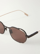 Zegna - Round-Frame Titanium Sunglasses