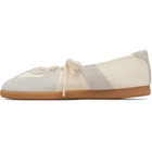 Maison Margiela Off-White & Gray Replica Soft Laced Ballerina Flats