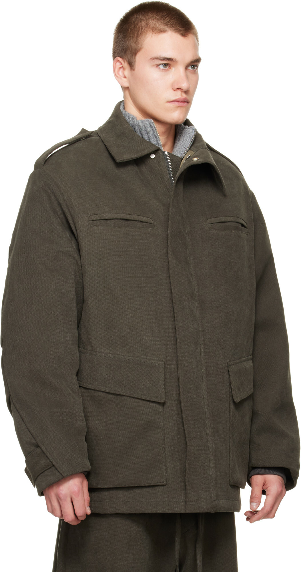 Seventh Khaki Pilot Parka Coat