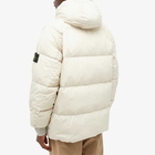 Stone Island Men's Crinkle Reps Hooded Down Jacket in Plaster