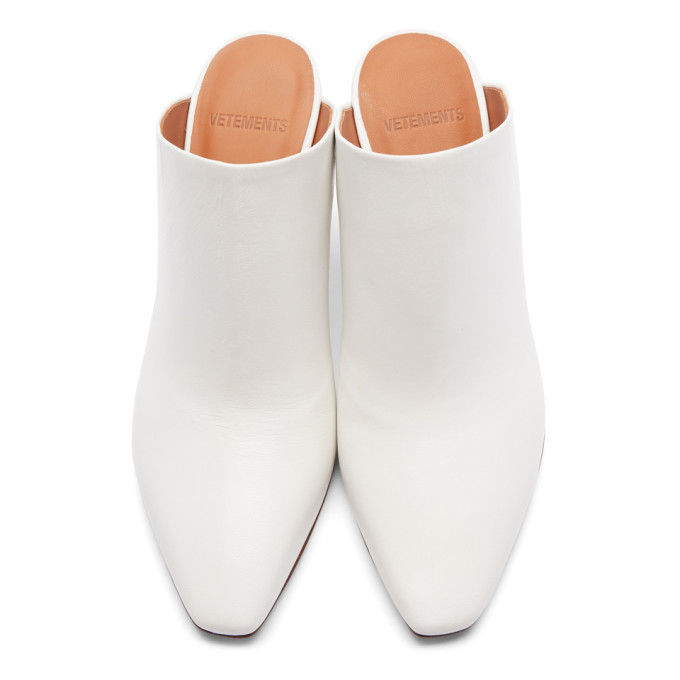 Vetements White Lighter Mules Vetements