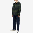 A.P.C. Men's Ian Check Shirt Jacket in Dark Green