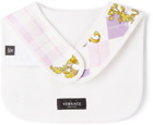 Versace Baby Pink & Gold Barocco Argyle Bib